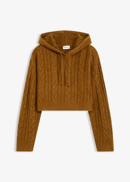 Pull en grosse maille avec capuche