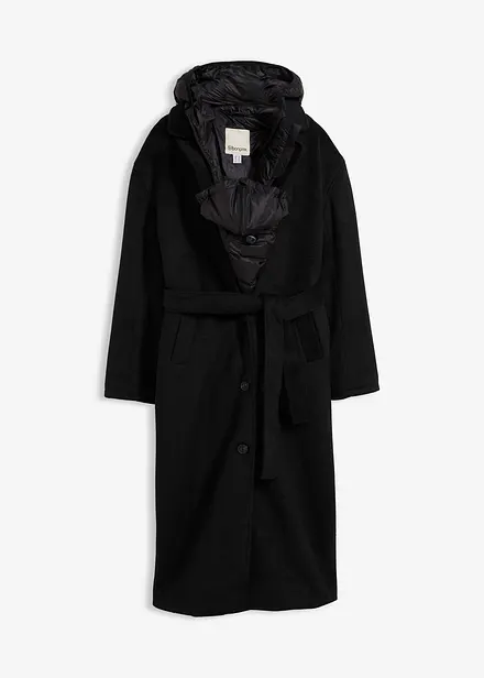 6-in-1 Umstandsmantel mit Babyeinsatz mit herausnehmbarer Weste