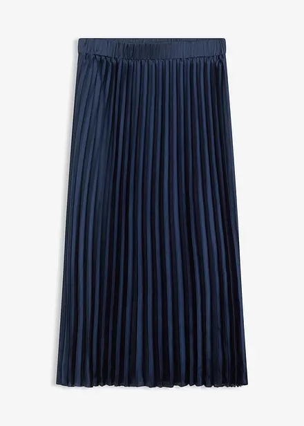 Jupe plissée en satin fin