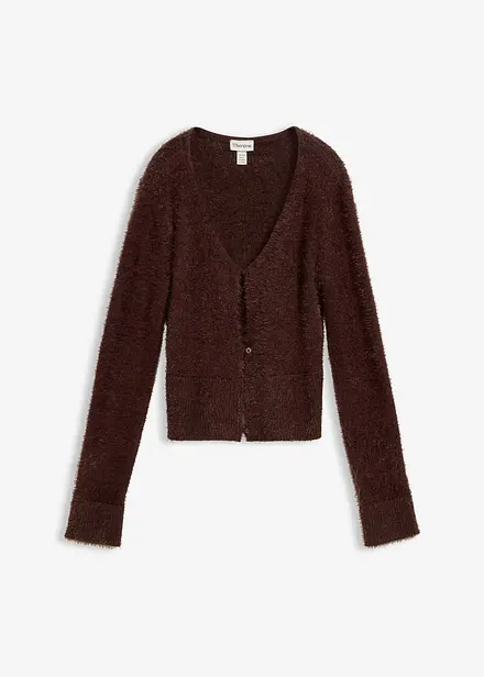 Feinstrickjacke aus Federgarn