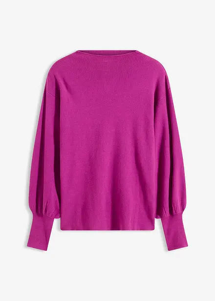 Strickpullover mit Ballonärmeln