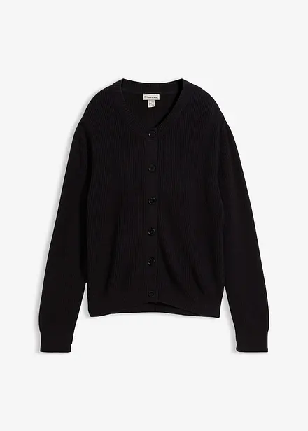 Feinstrickjacke, Rundhals