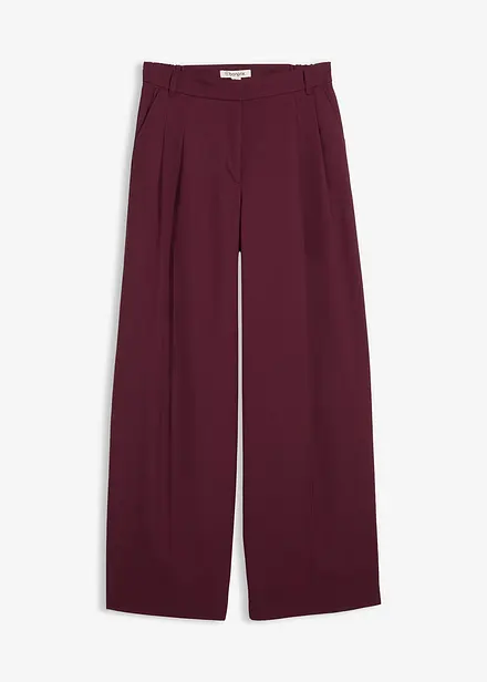 Bundfaltenhose mit Bequembund und Schlitz