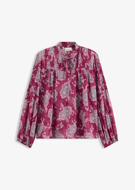 Satin Tunika mit Biesen