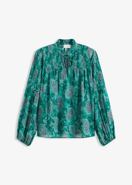 Satin Tunika mit Biesen