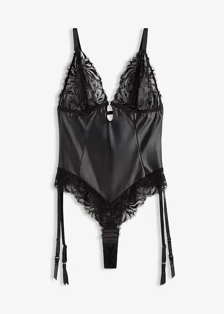 Body mit Wetlook und abnehmbaren Strapshalter