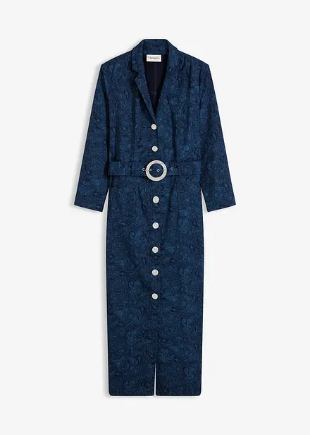 Robe en twill avec ceinture (ens. 2 pces)