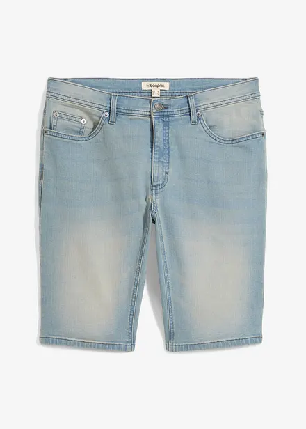 Bermuda en jean extensible avec entrejambe renforc&eacute;, regular