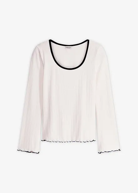 T-shirt manches longues c&ocirc;tel&eacute;