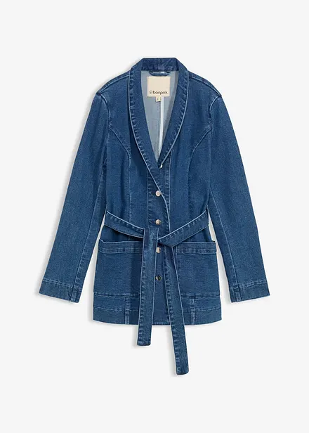 Veste en jean avec ceinture