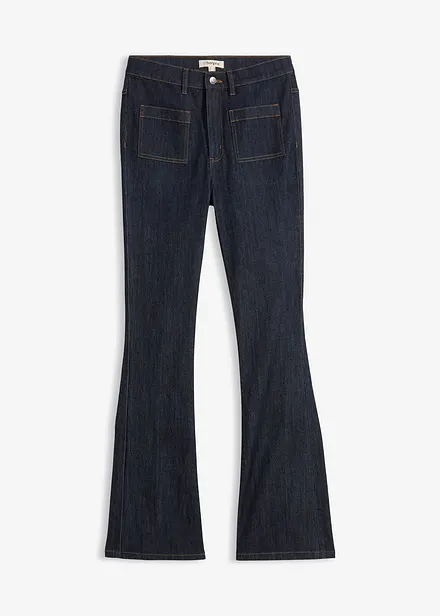 Jean bootcut taille haute &eacute;lastiqu&eacute;e