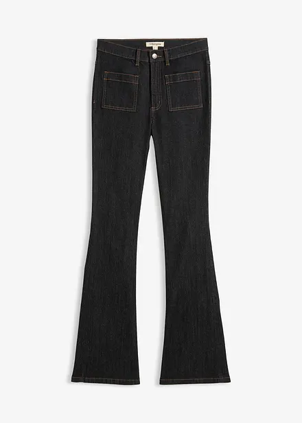 Bootcut-Jeans High Waist, Bequembund