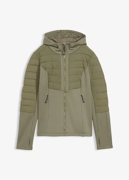 Veste matelass&eacute;e d&eacute;perlante avec softshell