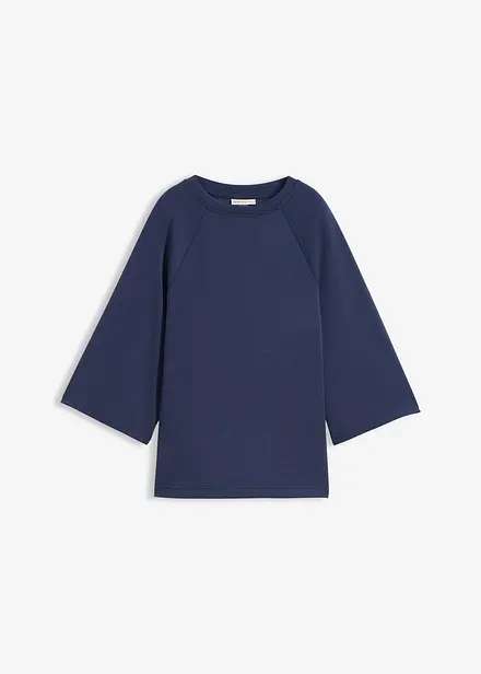 T-shirt boxy en mati&egrave;re n&eacute;opr&egrave;ne avec empi&egrave;cment &eacute;lastique