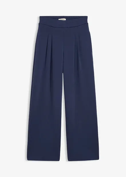 Pantalon en jersey n&eacute;opr&egrave;ne &agrave; pinces