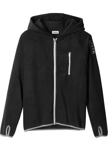 Fleecejacke mit Kontrastdetails