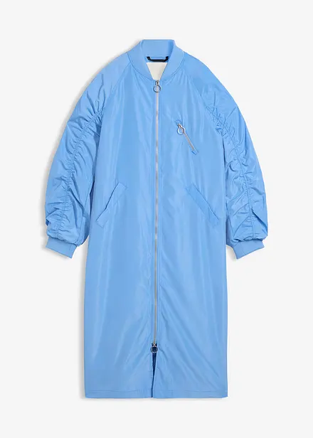 Blouson-Mantel mit Strickkragen