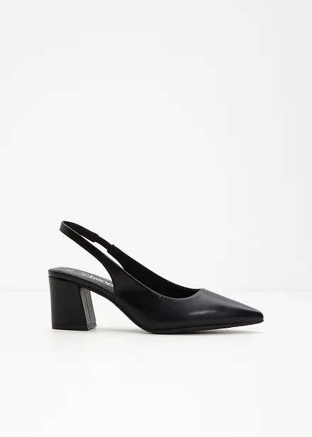 Slingpumps mit Blockabsatz