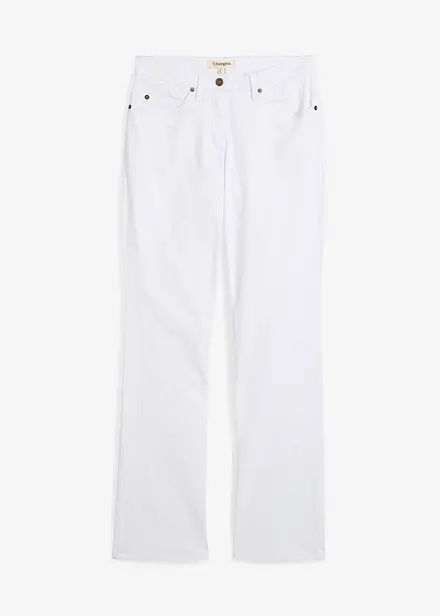 Jean droit taille mi-haute, extensible