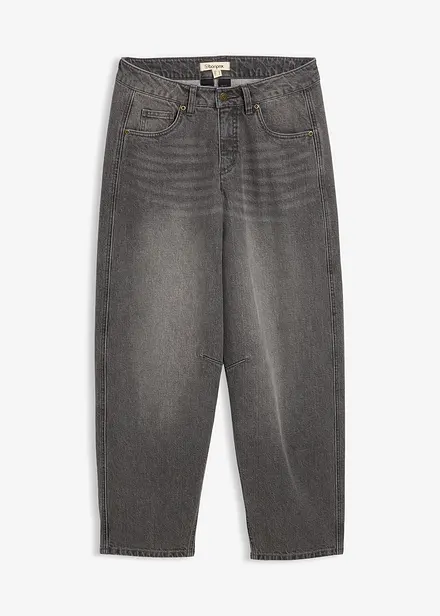 Jean barrel taille mi-haute