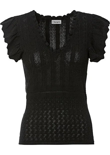 T-shirt doux en maille de viscose m&eacute;lang&eacute;e