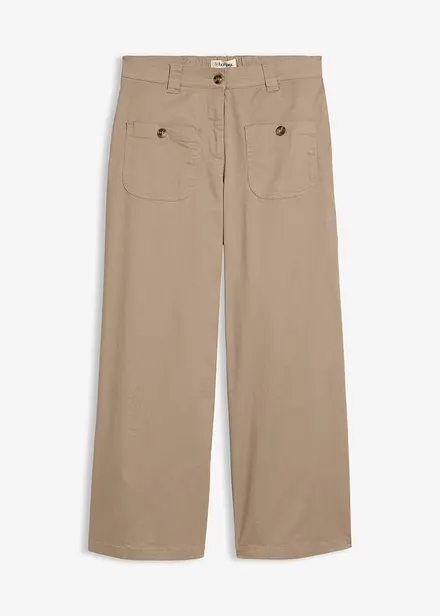 Jean large, taille haute et &eacute;lastiqu&eacute;e