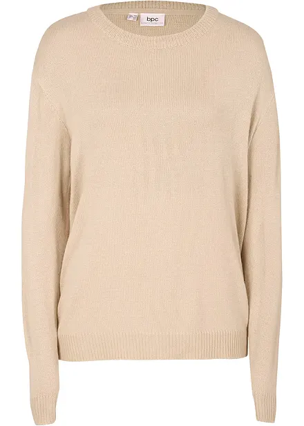 Strick-Pullover mit Rundhals-Ausschnitt