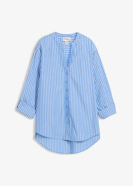 Hemdbluse mit Seidenanteil