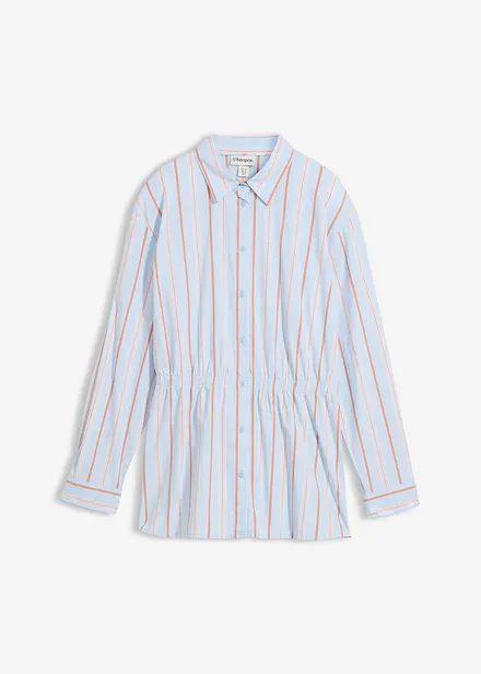 Hemdbluse aus Stretch- Baumwollpopeline