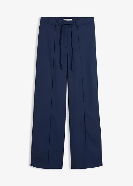 Pantalon droit &agrave; taille &eacute;lastiqu&eacute;e