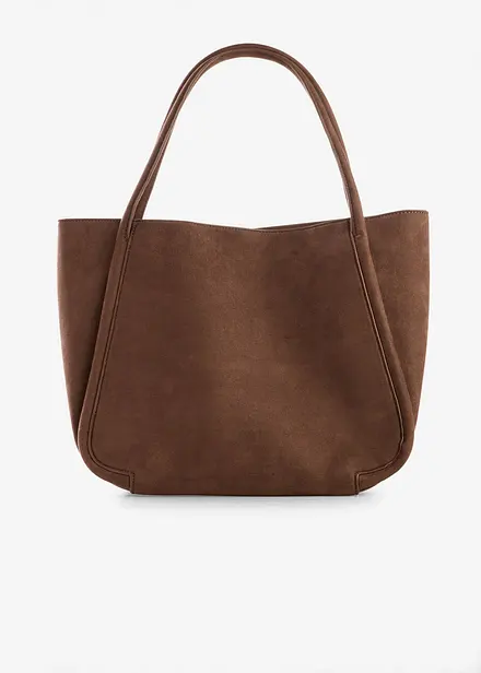 Shopper in Velourslederoptik