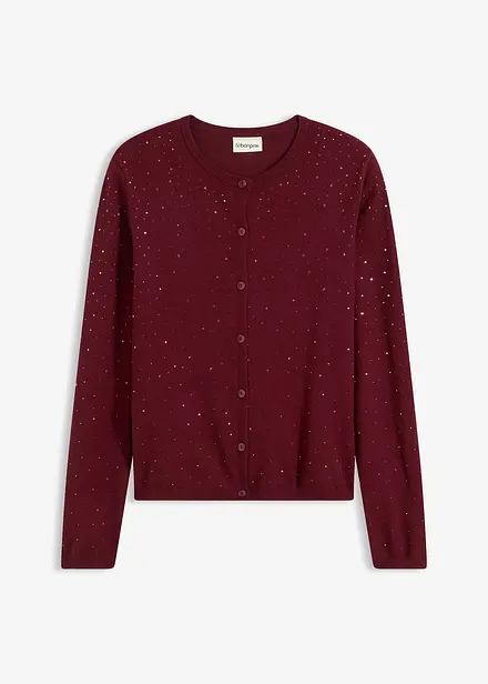 Gilet en maille avec strass