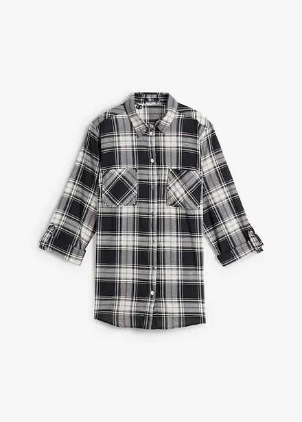 Chemisier &agrave; carreaux 100% coton