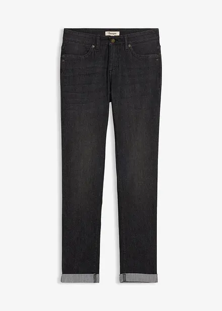 Jean droit taille mi-haute, extensible