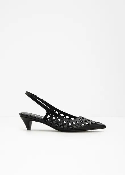 Escarpins slingback perfor&eacute;s