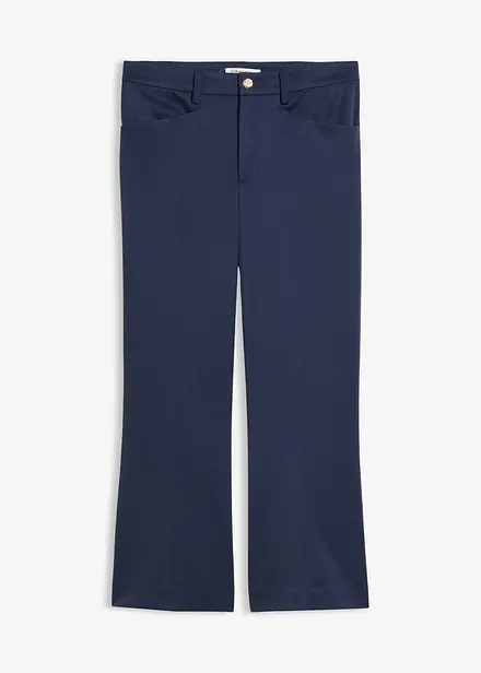 Pantalon 7/8 &eacute;vas&eacute; avec bouton d&eacute;coratif