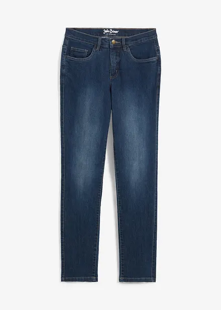 Jean droit taille mi-haute, extensible