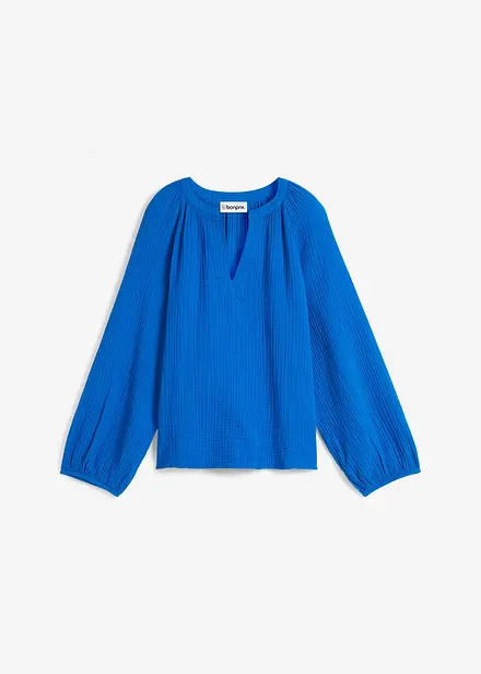 Blouse oversize en gaze de coton