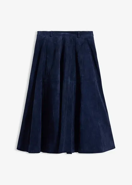 Midirock aus weichem Verloursleder