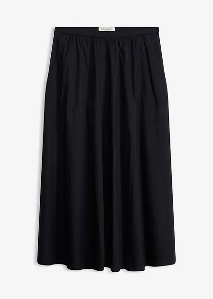 Midirock aus elastischem Baumwoll-Mix