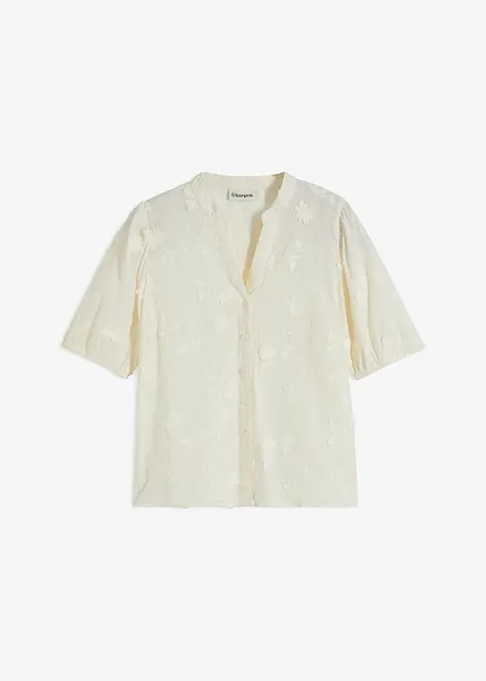 Kurzarmbluse aus reiner Baumwolle