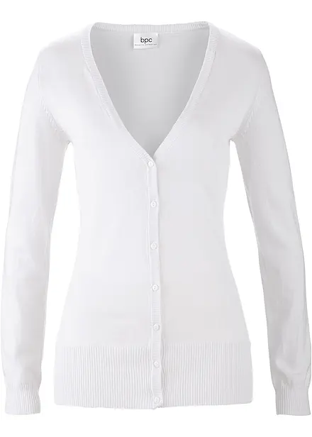 Feinstrickjacke mit Knopfleiste