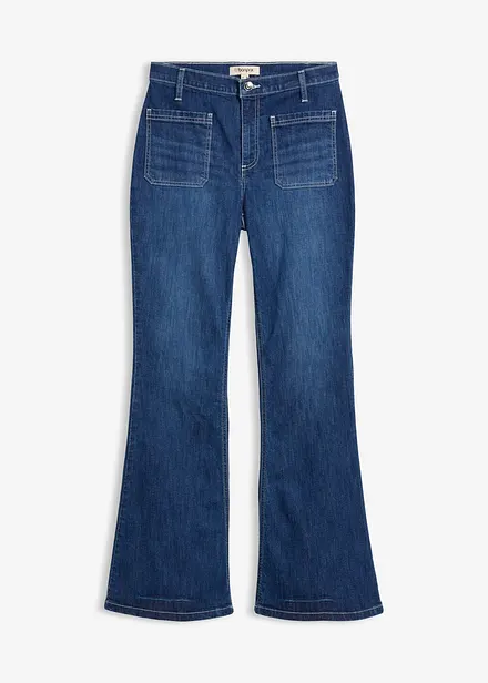 Bootcut-Jeans High Waist, Stretch Full Length