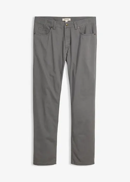 Pantalon regular en twill, droit, 100% coton