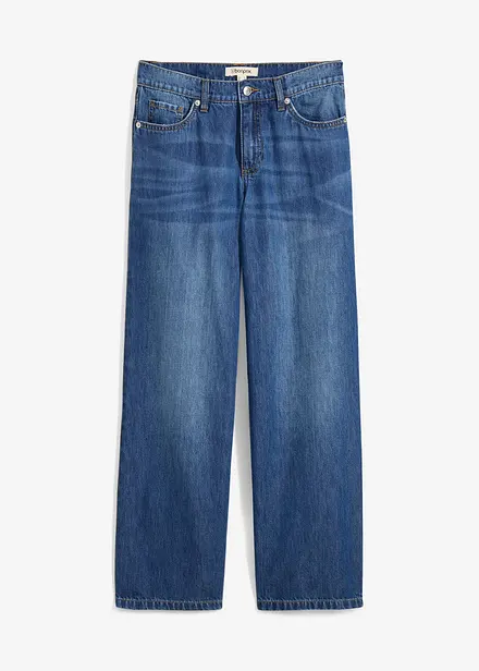 Loose Straight-Jeans Mid Waist, cropped