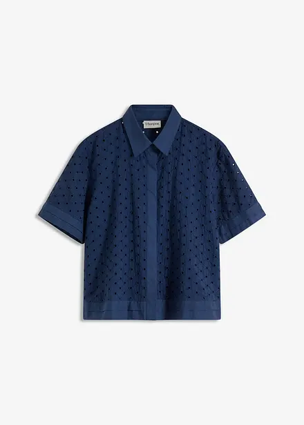 Bluse mit Lochstickerei
