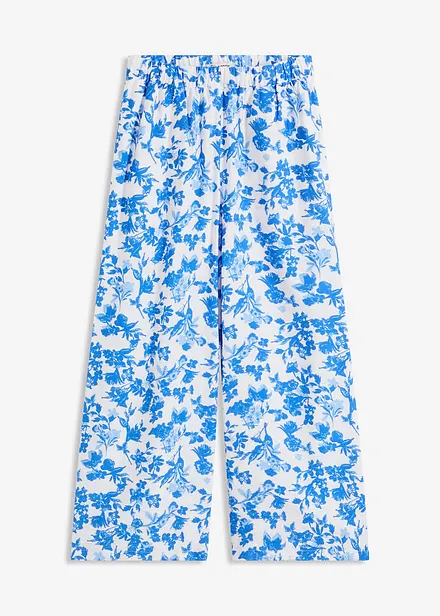 Jupe-culotte fluide en viscose m&eacute;lang&eacute;e