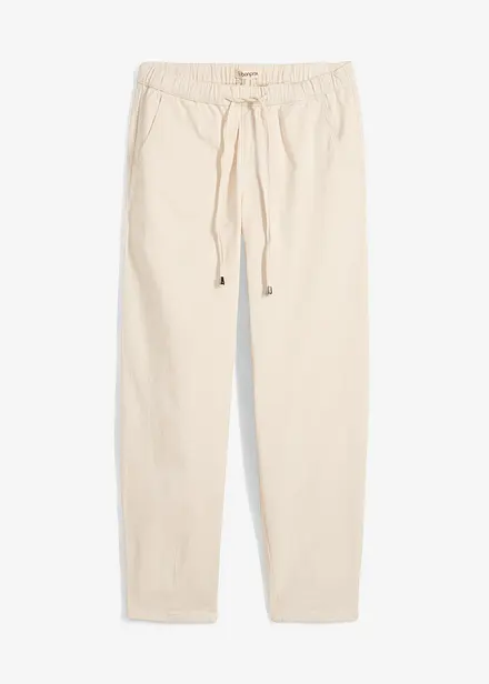 Jean barrel taille mi-haute &eacute;lastiqu&eacute;e