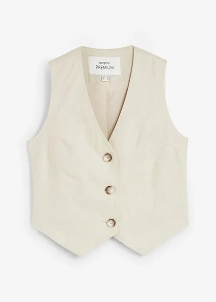 Gilet sans manches 100&nbsp;% lin