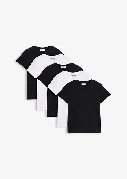 Lot de 5 T-shirts en coton extensible